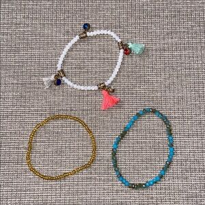 Colorful Beaded Bracelet Set with Tassels